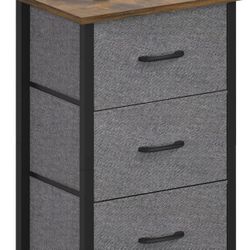 Yoobure Nightstand with 3 Fabric Drawers, Storage Drawers Small Dresser for Bedroom, Night Stands Bedside Tables Closet Drawers Dressers & Chests Orga