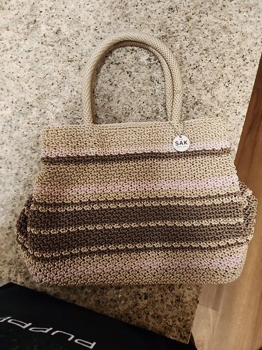 The Sak Multicolor Stripped Crochet Hand Bag
