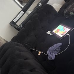 Black Velvet Couch