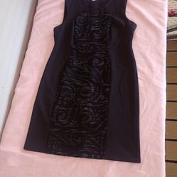 R&M Richards Black Dress Petite Sz. 12P Elegant Black Sleeveless Dress