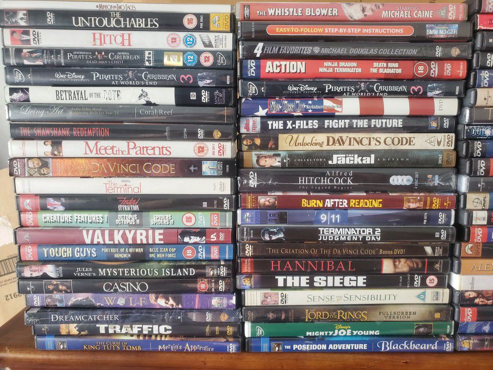 80+ dvds in good condition, some new