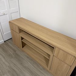 TV Stand / Media Console – Modern Oak Cabinet w/ Storage