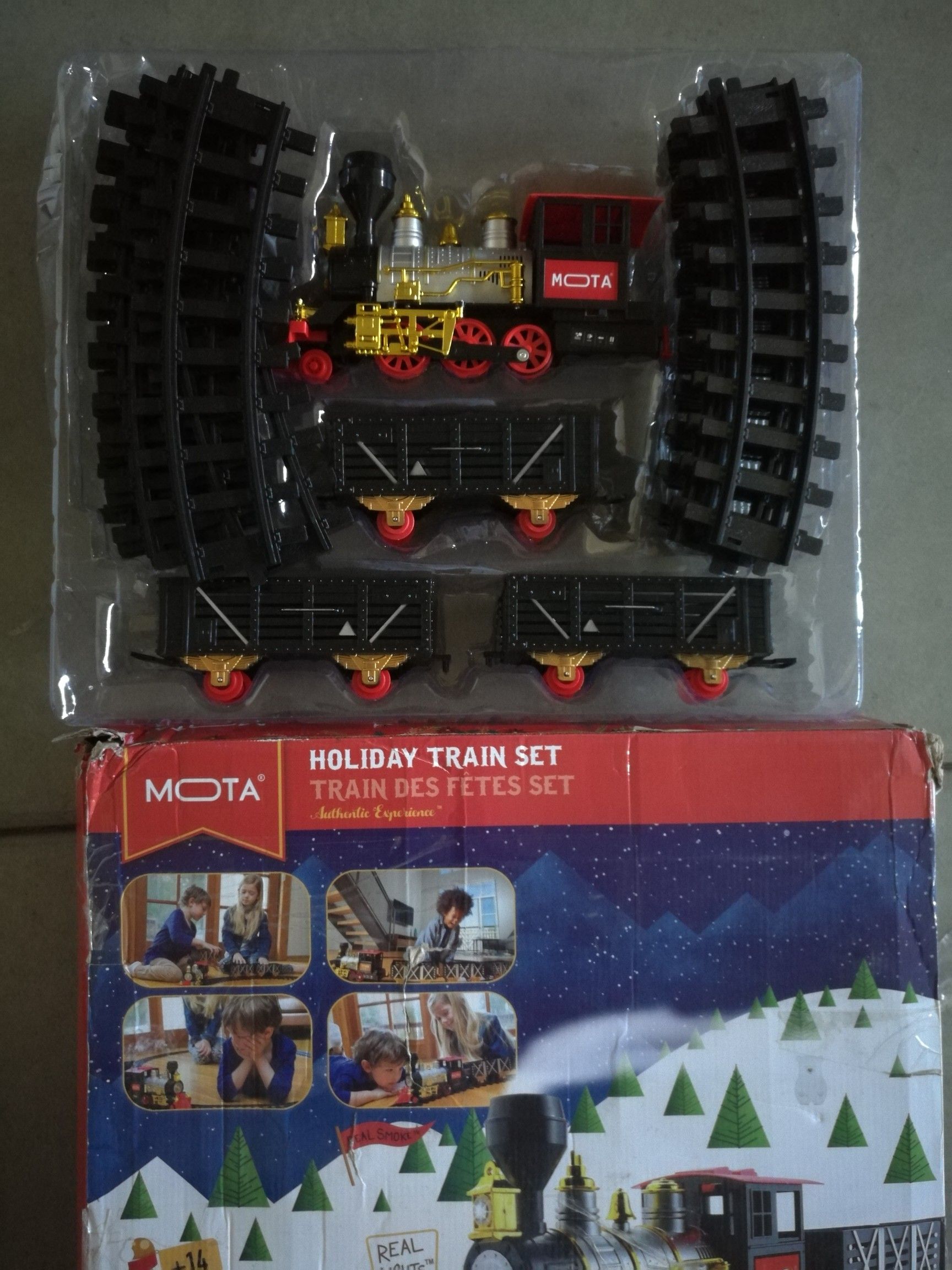 Mota holiday toy train set with smoke & sounds on sale