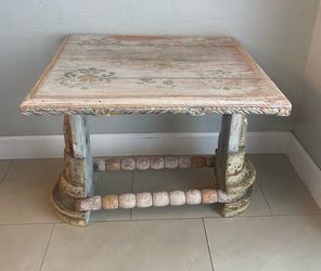 Distressed Reclaimed Wood Accent Table