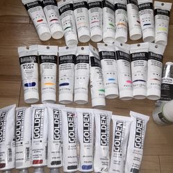 Brand New Acrylic Paint 32 Bottles For 100$ Only