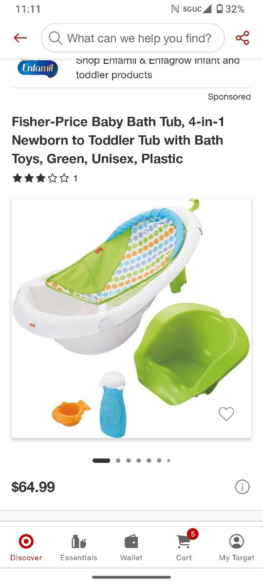 4 In 1 Fisher Price Slinger Tub