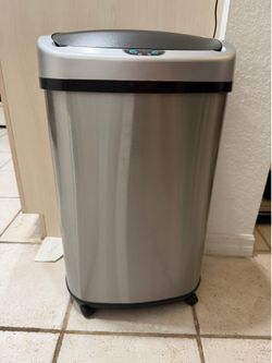 SensorCan Automatic Motion Sensor Trash Can – 13 Gallon Stainless Steel