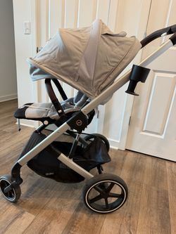 CYBEX Balios S Lux Complete Travel System + Cloud G Lux Car Seat, Base & Bassinet