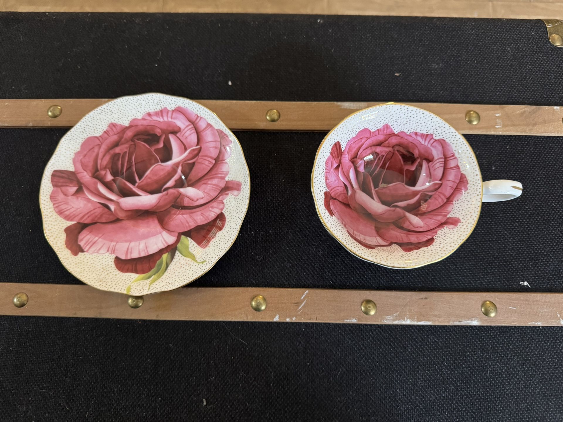 The Stechcol Gracie Bone China Rose Cup and Saucer