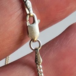 24" 2mm .925 Sterling Silver Cuban Necklace Italian Sterling Silver 