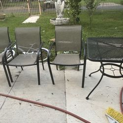 3 Chairs And Table 45$ For All
