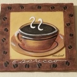 Set Of Four Decorative Resin Art Plaques By Artist Tara Gamel