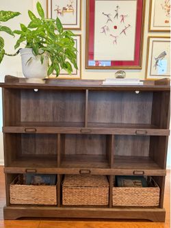 Rustic Farmhouse Storage Console/Entryway Table/Coffee Bar