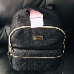 NWT JUCY COUTURE BLACK BACKPACK PURSE
