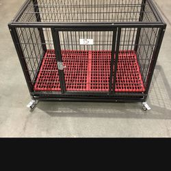 Heavy Duty 37 Inch Dog Kennel Crate 📦 Dimensions In Picture