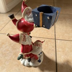 Santa Candle Holder