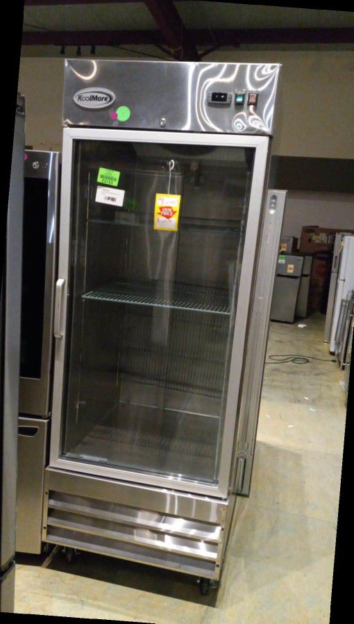 KOOLMORE RIR-1D-GD 29  Stainless Steel 1 Glass Door Commercial Reach-In Refrigerator