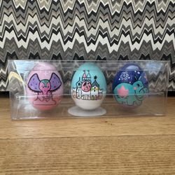 SHOP DISNEY STORE IT'S A SMALL WORLD DISNEYLAND 55TH ANNIVERSARY EGG SET OF 3
