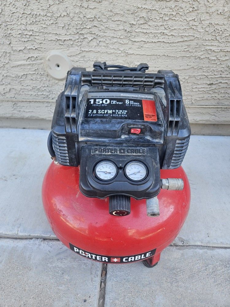 Porter-Cable 6-Gallon Pancake Air Compressor – $60