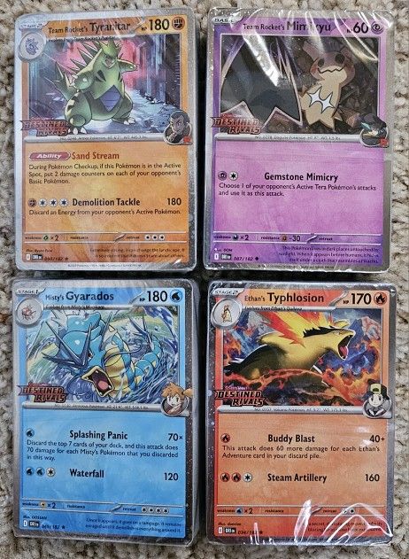 Pokemon TCG Destined Rivals Build And Battle Stamped Promo, Set Of 4