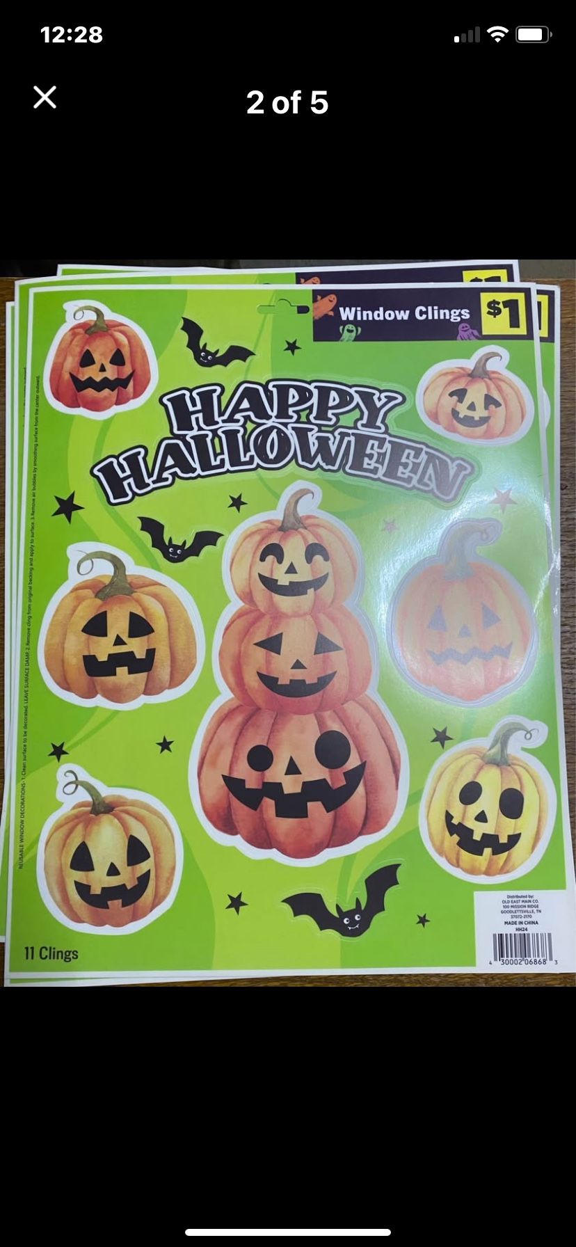 Halloween Window Clings