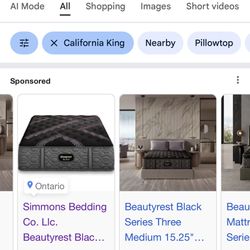 Black Beauty Rest Cali King Mattress 