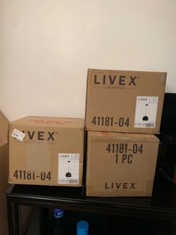 3 New Livex Black & Gold Pendant Lights – 41181-04