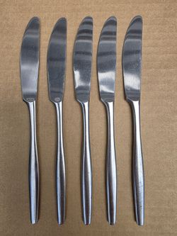 Dansk Variation V IHQ Jens Quistgaard Denmark Dinner Knives 8.75" Set of 5 MCM