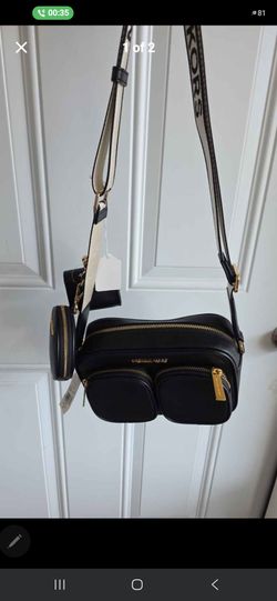 Michael Kors Jet Set Black Leather Crossbody Bag