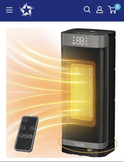 Calentador Eléctrico ToLife TZ-N2 1500W con Control Remoto - Negro - Como Nuevo
