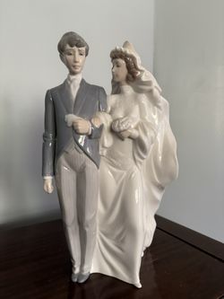 Nao Lladro #1199 Bride & Groom Wedding Figurine 12