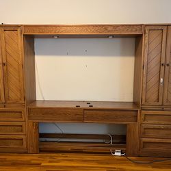 Queen size bedroom set wood