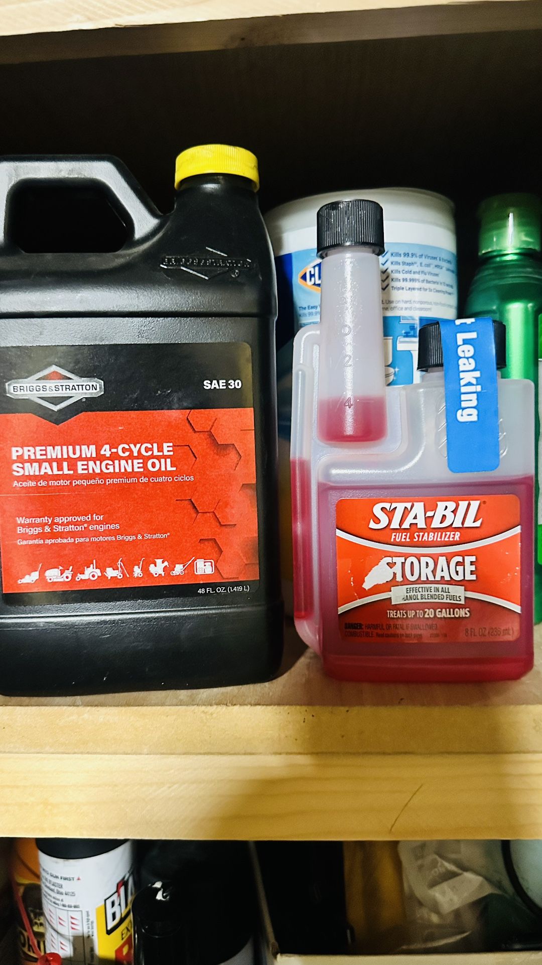 sta-bil fuel stabilizer and small engine oil