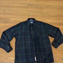 Pendleton Green And Blue Wool Shirt