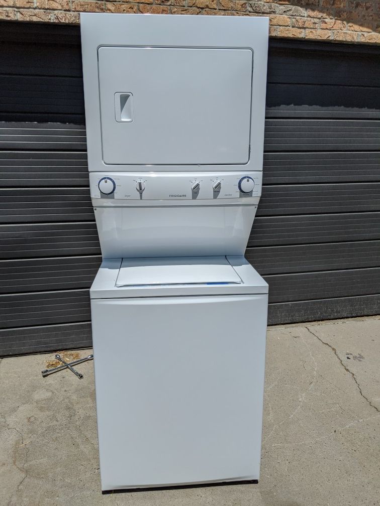 Delivery 2018 model Frigidaire Stacked Stackable Washer Dryer Electric