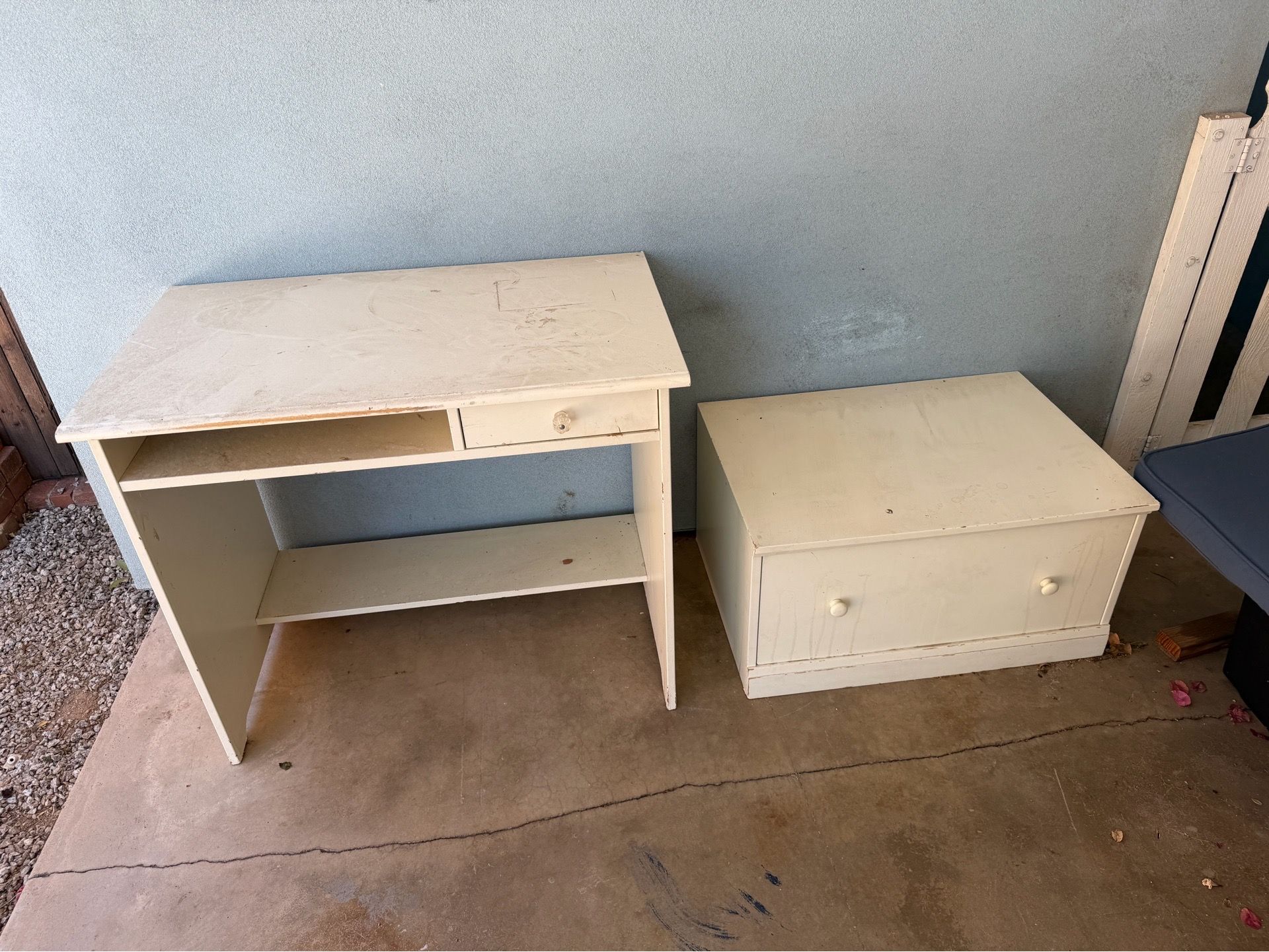 Desk and drawer