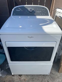 White Whirlpool Cabrio gas dryer