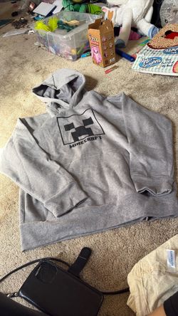 Brand new with tags size XL (14/16) Gray Minecraft creeper hoodie