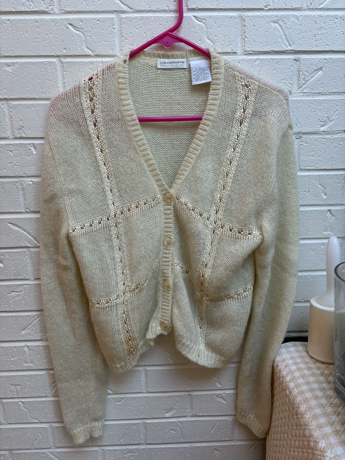 Liz Claiborne Preowned Women’s Mohair Cardigan Size L