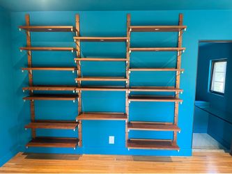 CB2 Modular Walnut Shelving Great Condition