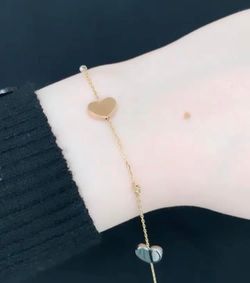 18k Hearts Bracelet 