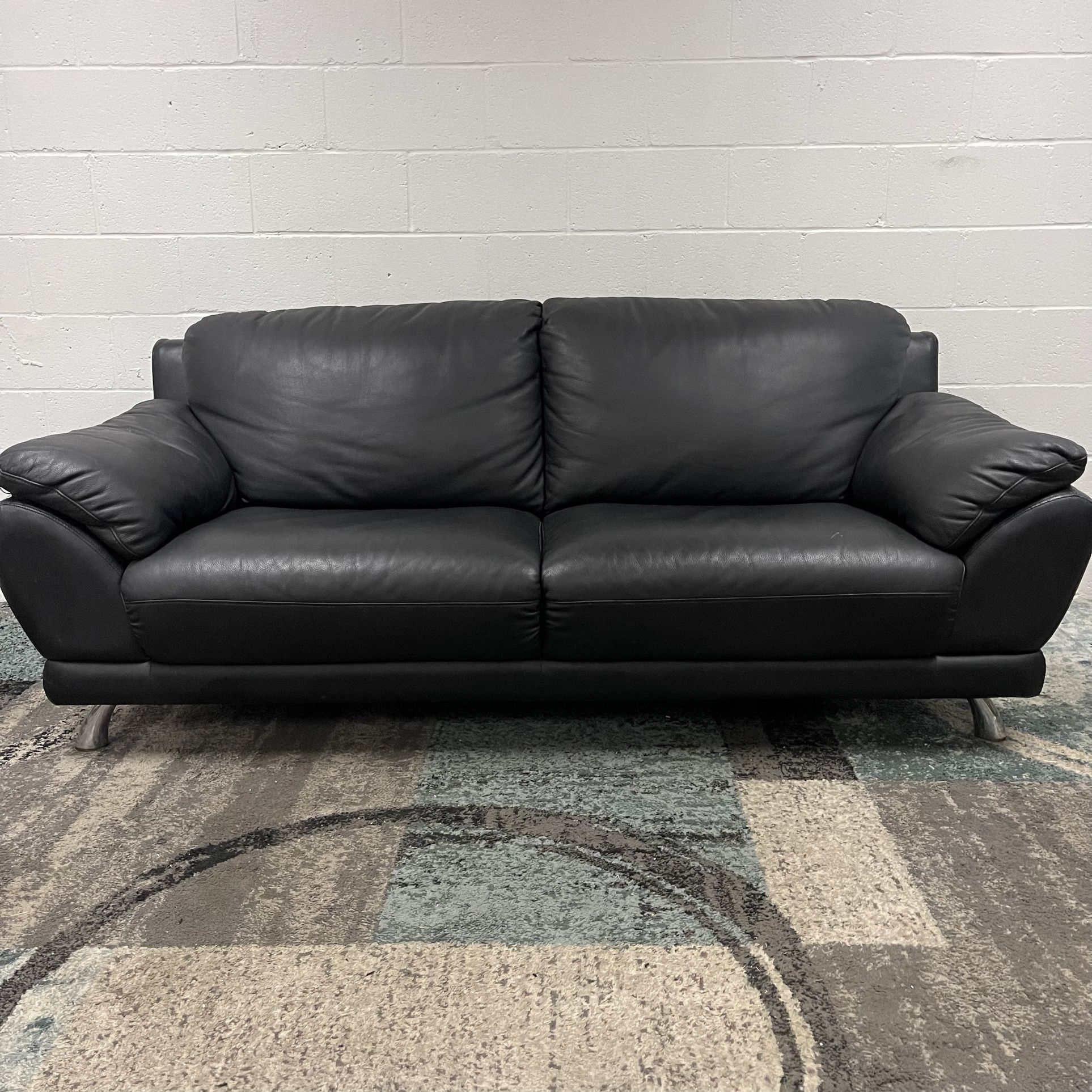 Couch Free Delivery Black Leather Sofa