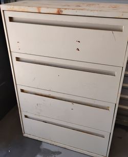 Beige Metal 4-Drawer Lateral File Cabinet/Tool Cabinet