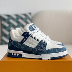 Louis Vuitton White/Blue Sneakers