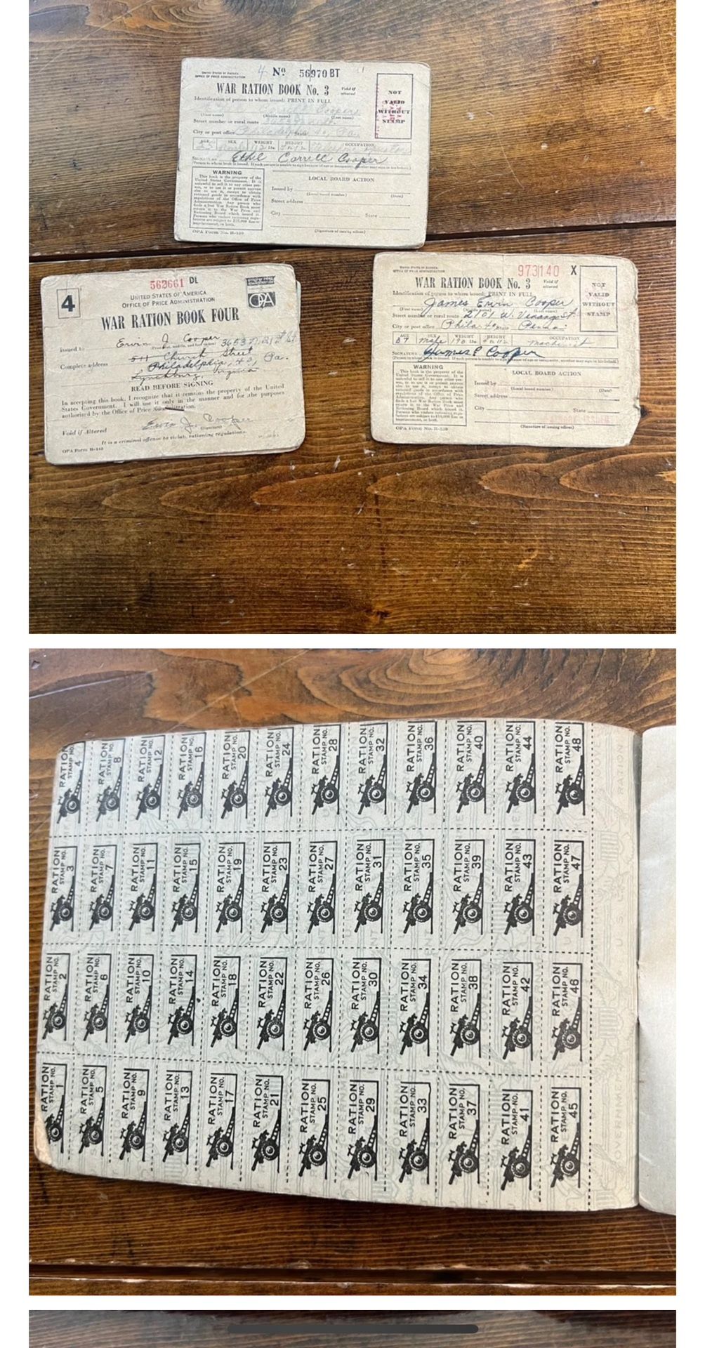 3 packets of ww2 rations