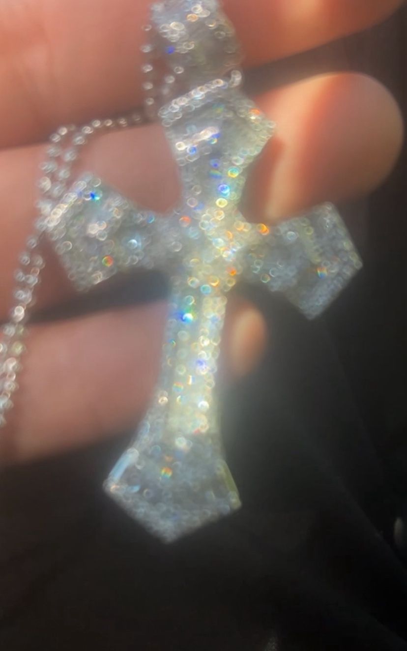 Diamond Cross Silver
