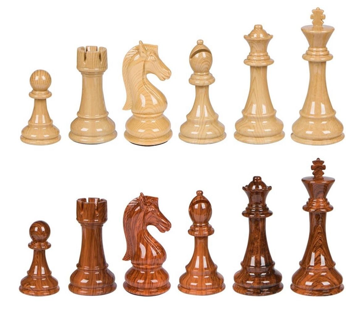 Nero High Polymer Extra Heavy Weighted Chess Pieces with 4.25 Inch King and Extra Queen