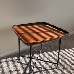 Mid-Century Modern Wood Side Table