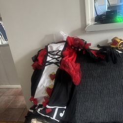 Costume,Disfraz De REINA CORAZONES TALLA L.  And Frankenstein