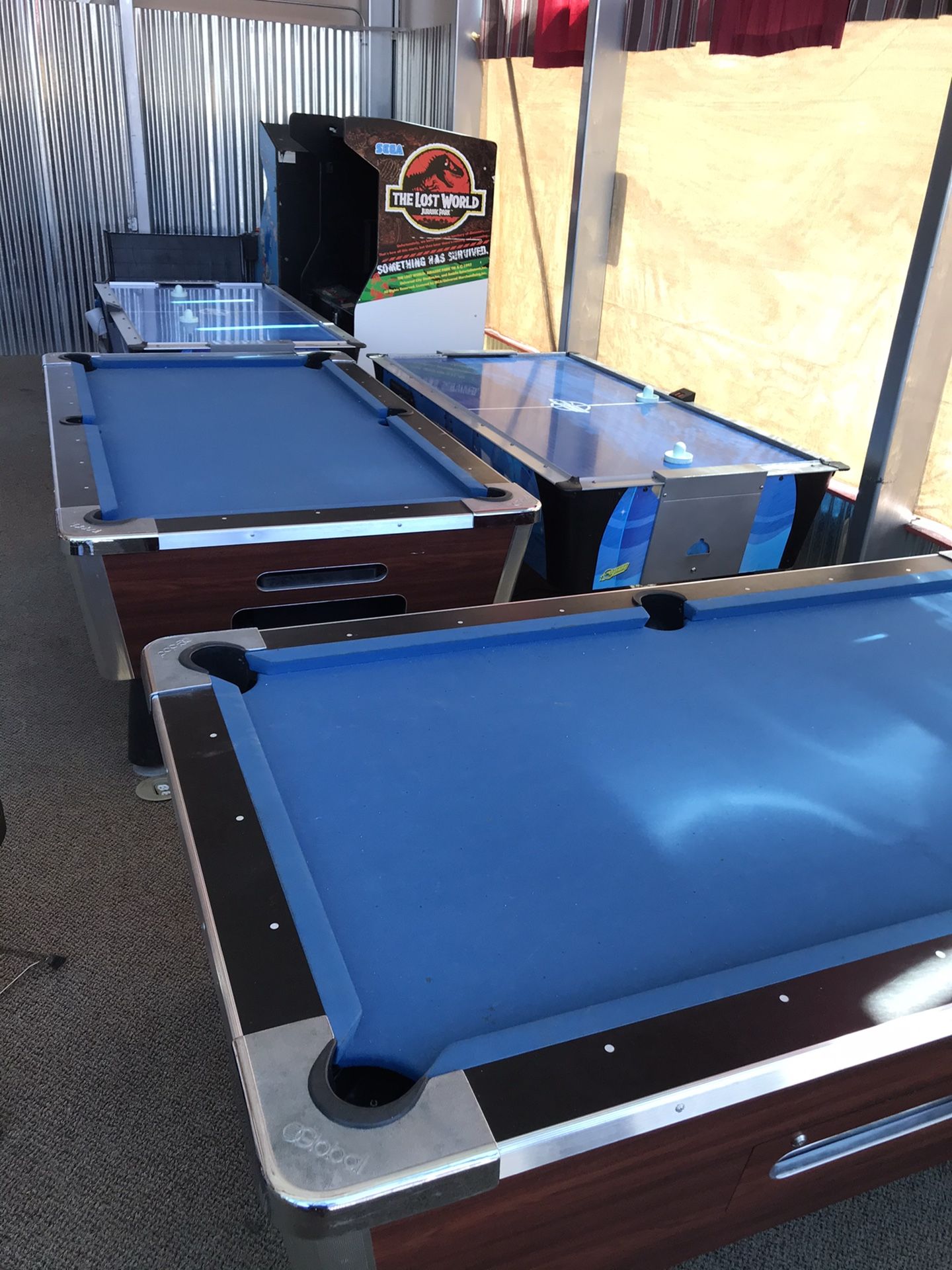 Pool table and air hockey table